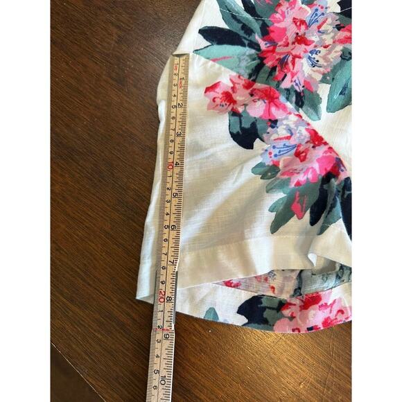 Joules Floral Linen Shift Dress Women 16 Beach Cruise Spring Easter Summer Stain - Picture 8 of 14